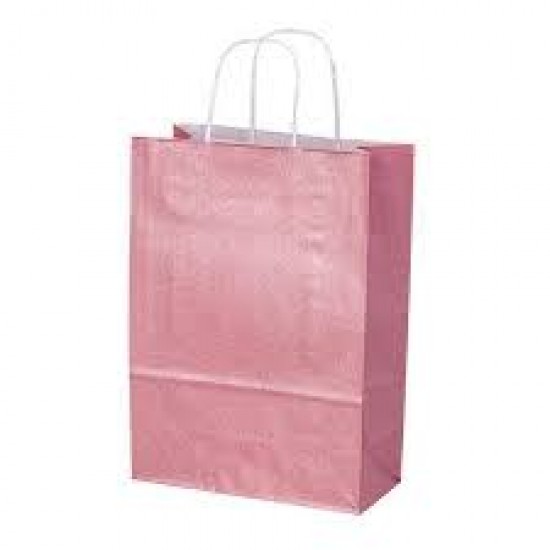 Next χάρτινη τσάντα glitter ροζ με στριφτό χερούλι Υ31x22x10εκ. 1 ΤΕΜΑΧΙΟ
